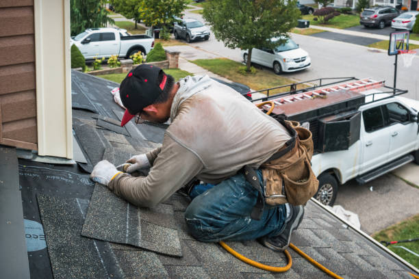 Professional Roofing technician working in Running Springs, CA